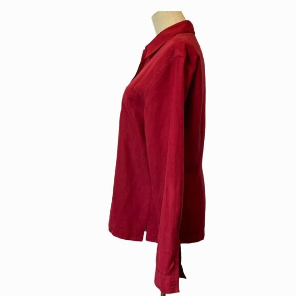 Northern Reflections Red Soft Button Up Shirt - Picture 4 of 10